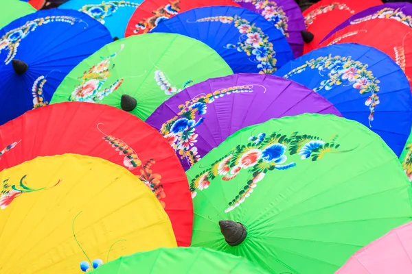 Papier paraplu's in Thailand — Stockfoto