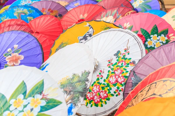 Paper umbrellas in Thailand — Stock Photo, Image