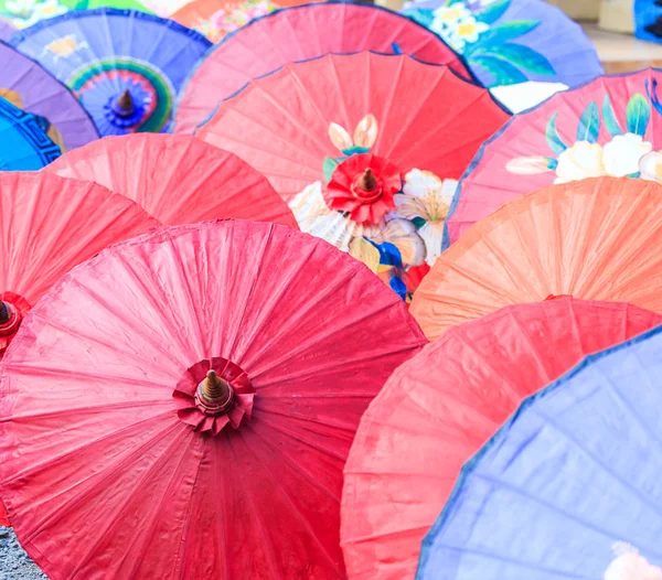 Papíru deštníky v Thajsku — Stock fotografie