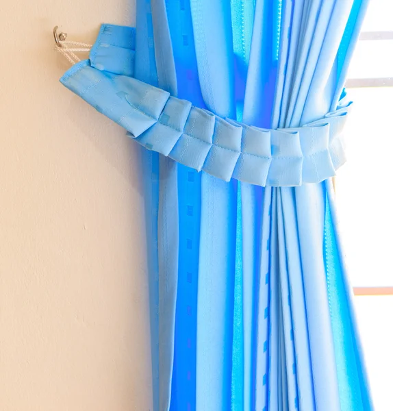 Blue Curtains background — Stock Photo, Image