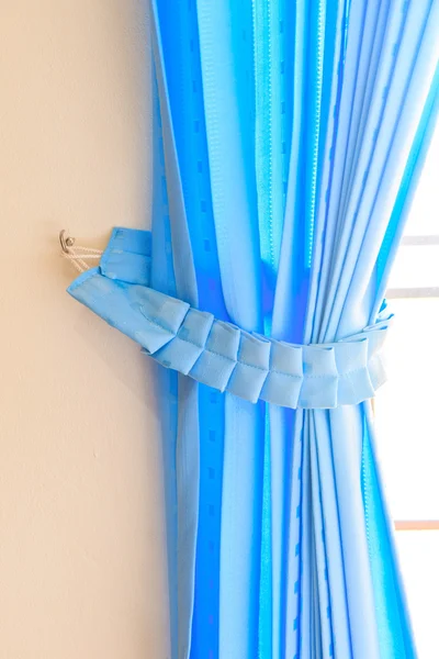 Blue Curtains background — Stock Photo, Image