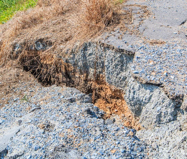 Fond d'asphalte endommagé — Photo
