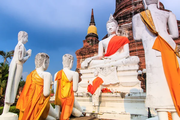 Old Buddha in    Ayuthaya Province — Stock Photo, Image