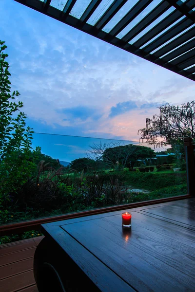 Bella terrazza moderna lounge — Foto Stock