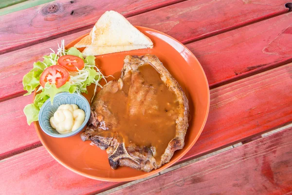 Tasty beef steak food — Stock Photo, Image