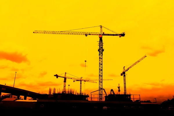 Guindaste de canteiro de obras — Fotografia de Stock