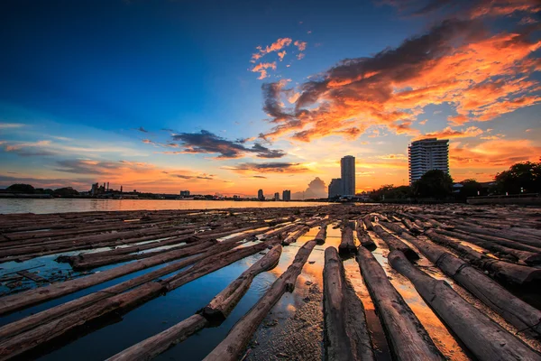 Weergave zonsondergang landschap — Stockfoto