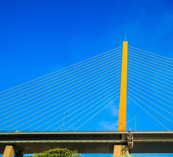 Ponte de corda - Detalhe da ponte — Fotografia de Stock