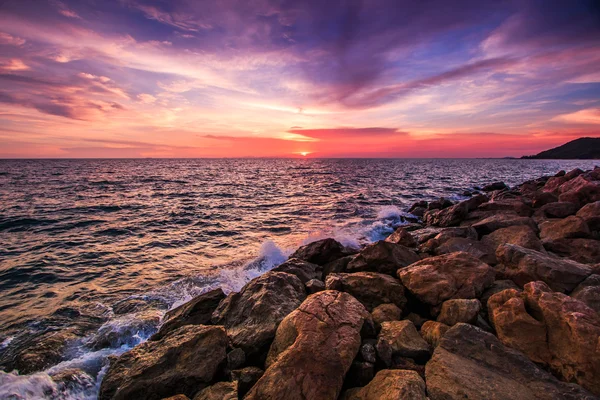 Landscape sunset on the beach — Stock Photo, Image