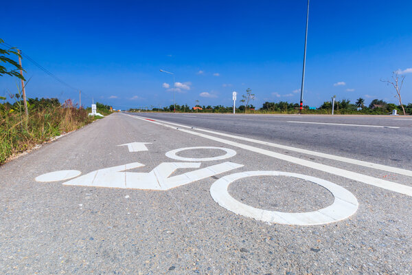 Bike lane on road