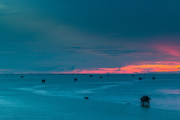 Sea houses in Gulf of Thailand