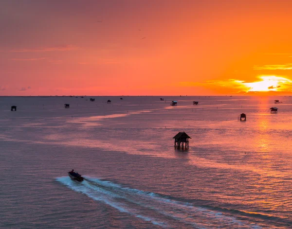 태국 걸프만 있는 바다 집 — 스톡 사진