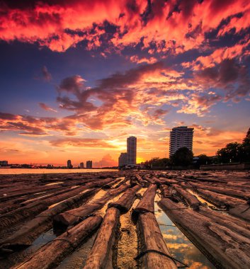 Görünüm günbatımı manzara