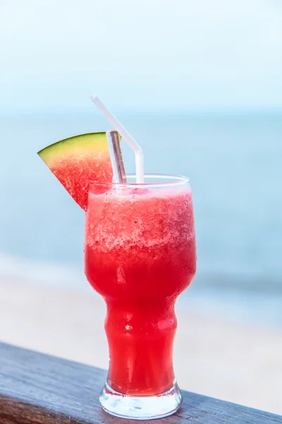 Watermelon juice with  fruit — Stock Photo, Image