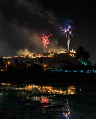 Güzel fireworks uygulamasında kutlama