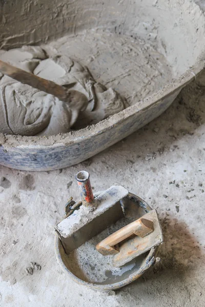 Construction site - cement tank — Stock Photo, Image