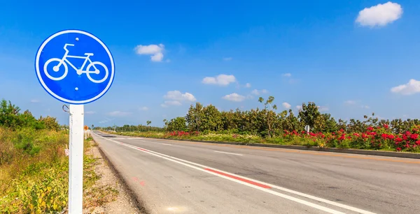 Bicycle label lane and  path — Stock Photo, Image