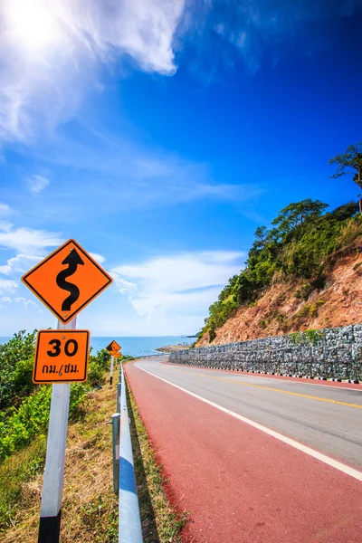 Sahil yolu dağ yolu — Stok fotoğraf