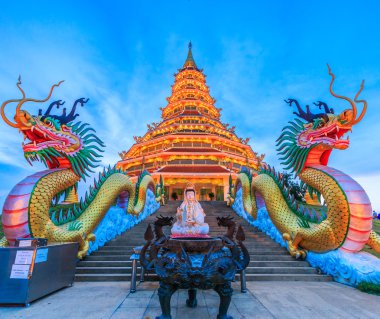 Çin tapınakta Chiang Rai