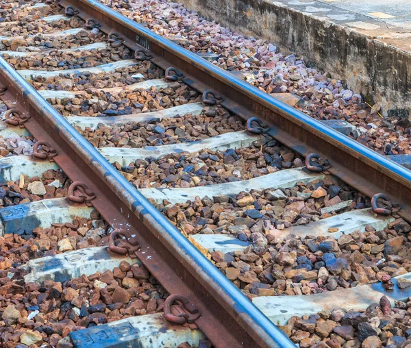 鉄の鉄道レール — ストック写真