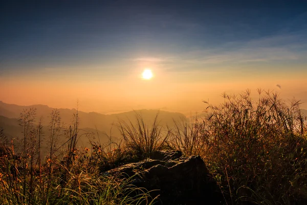 Sunrise landschap in de natuur — Stockfoto
