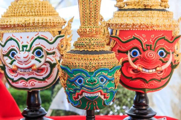 Thai tradizionali souvenir maschere — Foto Stock