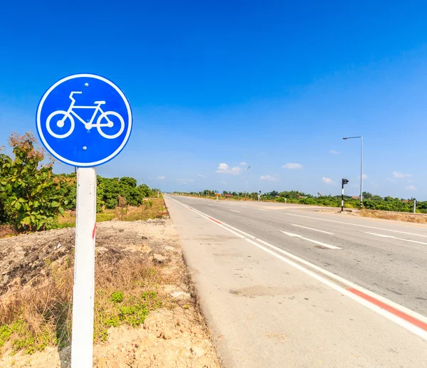 Carril de la etiqueta de la bicicleta — Foto de Stock