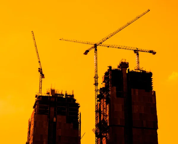 Silhouettes de chantier — Photo