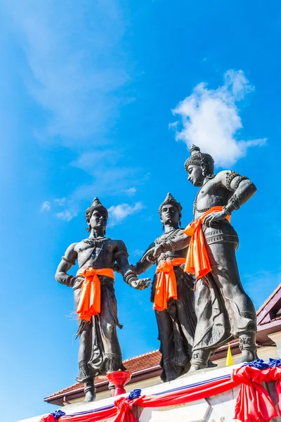 Pomnik Trzech Króli w Tajlandii — Zdjęcie stockowe