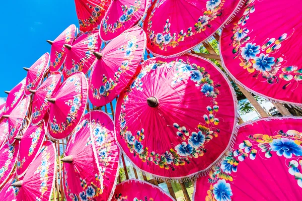 Paper umbrellas in Thailand — Stock Photo, Image