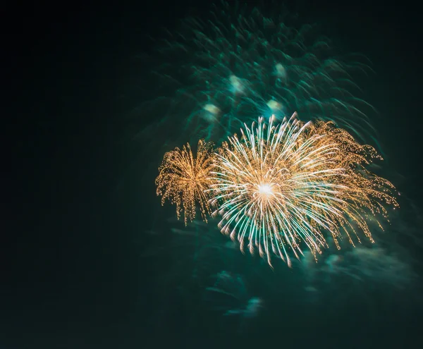 Vackra färgglada holiday fyrverkerier — Stockfoto