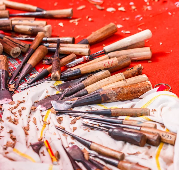 Beitels voor hout snijwerk — Stockfoto