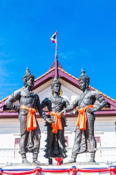 タイでの 3 人の王の記念碑 — ストック写真