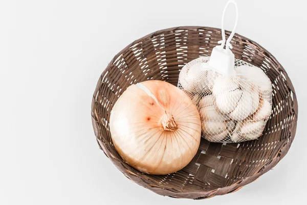 Ripe Garlic and onion — Stock Photo, Image