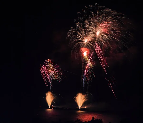 Colorful holiday fireworks — Stock Photo, Image