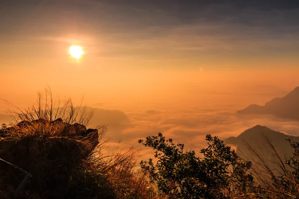 Ландшафт восхода солнца в природе — стоковое фото