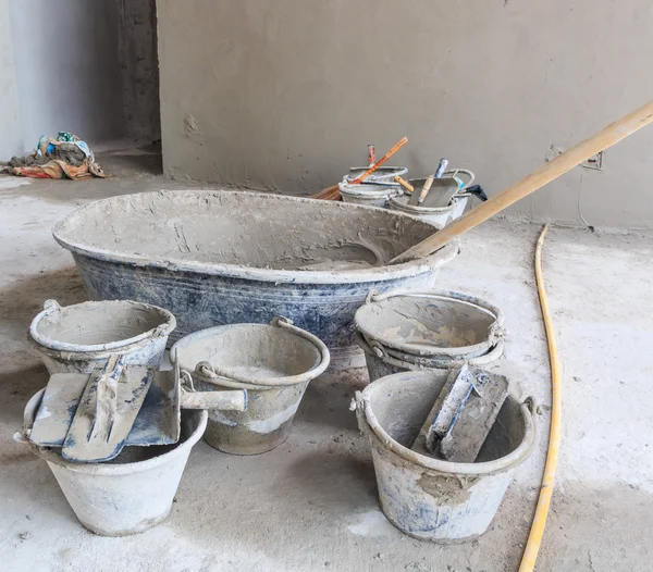 Construction site - cement tank — Stock Photo, Image