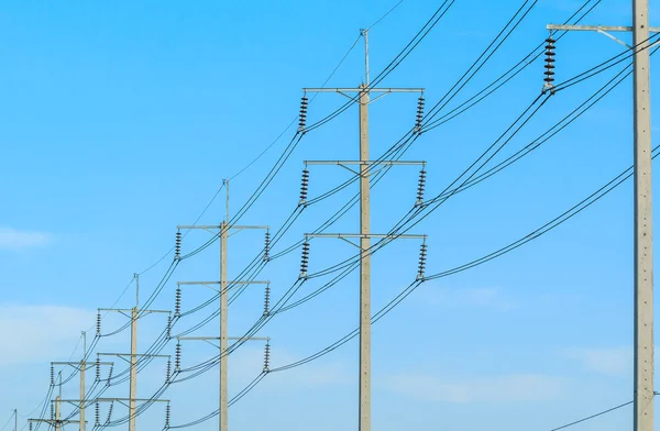 Pole electricity posts — Stock Photo, Image