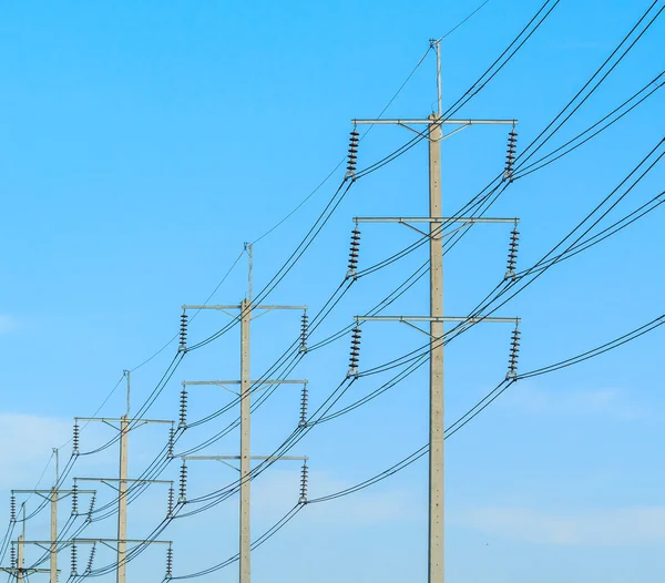 Pole electricity posts — Stock Photo, Image