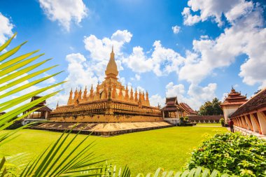 Temple golden Wat Thap Luang in Vientiane clipart