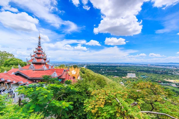 Panoramablick auf den Hügel Mandalay — Stockfoto