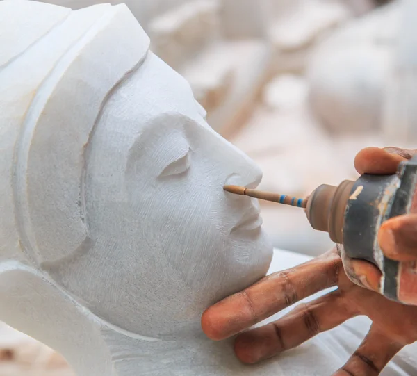 Marmor Buddha-statyn — Stockfoto