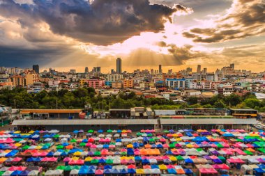 Bangkok'da popüler Pazar