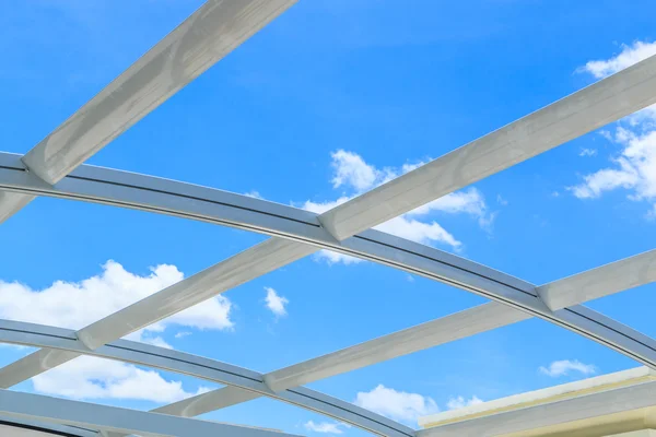 Steel aluminum roof — Stock Photo, Image