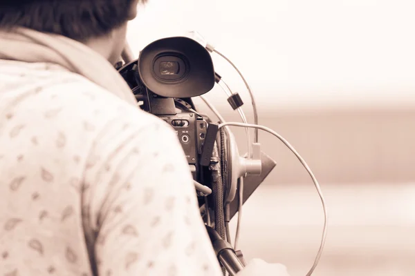 Operador de câmara de vídeo — Fotografia de Stock