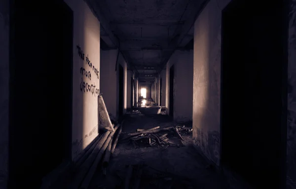 Abandoned building corridor — Stock Photo, Image