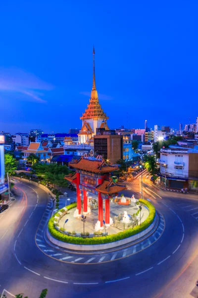 Mijlpaal van Chinatown in Bangkok — Stockfoto