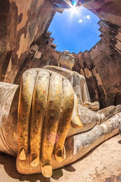 Boeddha in de oude stad van Sukhothai — Stockfoto