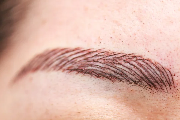 Permanent eyebrow tattoo — Stock Photo, Image