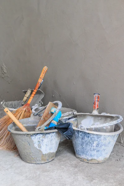 Cement tanks and cement mixers — Stock Photo, Image